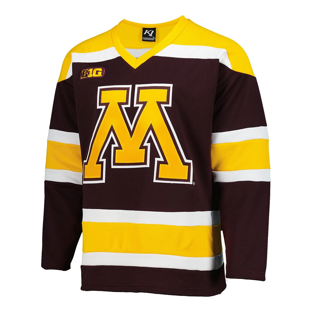 Maillot de hockey réplique marron pour homme des Golden Gophers du Minnesota
