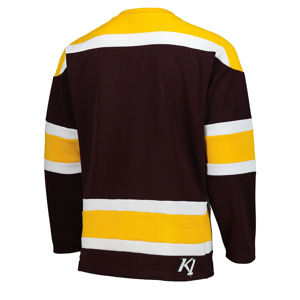 Maillot de hockey réplique marron pour homme des Golden Gophers du Minnesota