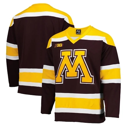 Maillot de hockey réplique marron pour homme des Golden Gophers du Minnesota