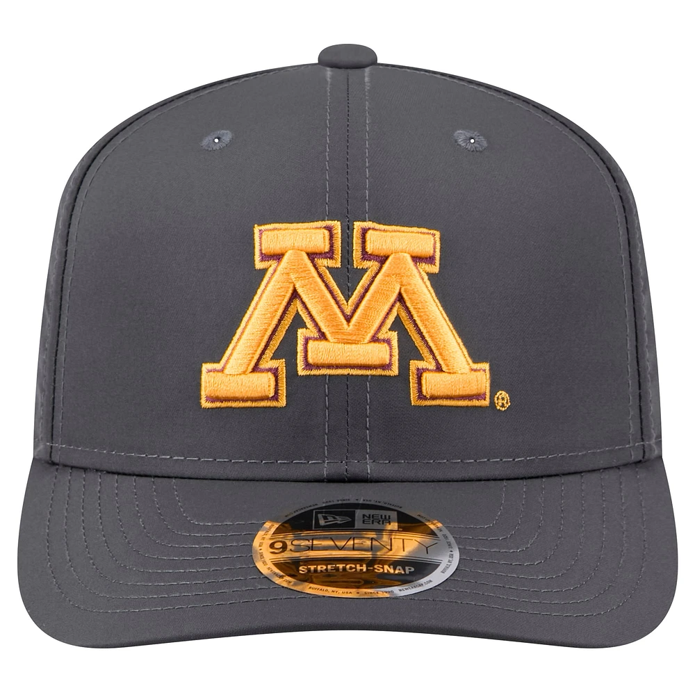 Men's New Era Charcoal Minnesota Golden Gophers 9SEVENTY Stretch-Snap Hat