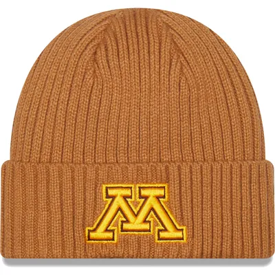 Minnesota Golden Gophers New Era Core Classic Cuffed Knit Hat - Light Brown