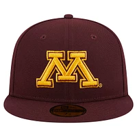 Casquette ajustée 59FIFTY pour homme des Golden Gophers du Minnesota de New Era marron