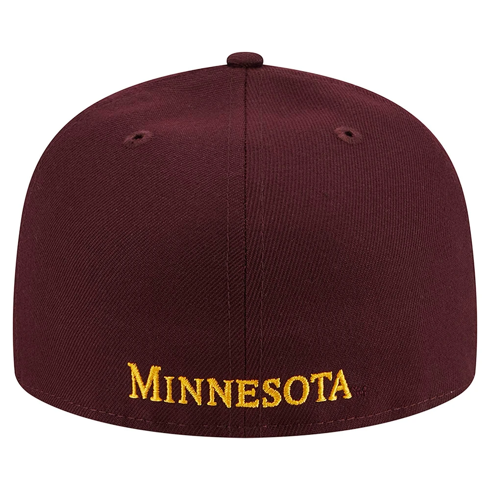 Casquette ajustée 59FIFTY pour homme des Golden Gophers du Minnesota de New Era marron