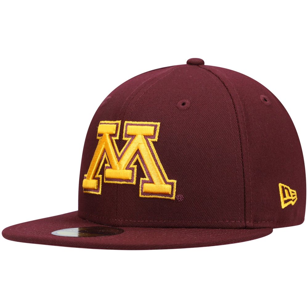 Men's New Era Maroon Minnesota Golden Gophers Logo Basic 59FIFTY Fitted Hat