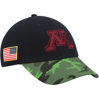 Casquette ajustable Legacy91 Nike Minnesota Golden Gophers Veterans Day 2Tone pour homme, noir/camouflage