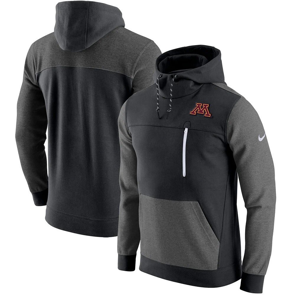 Men's Nike Black Minnesota Golden Gophers AV-15 2.0 Slim Fit Pullover Hoodie