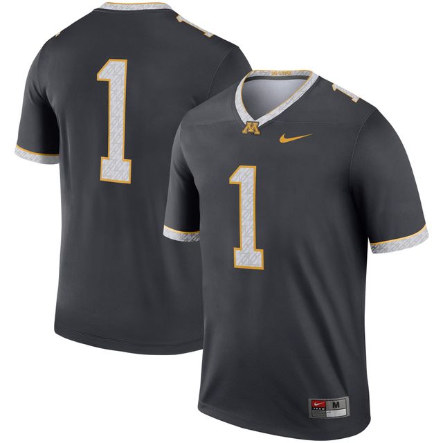 Maillot alternatif Nike gris n°1 Minnesota Golden Gophers Legend pour homme