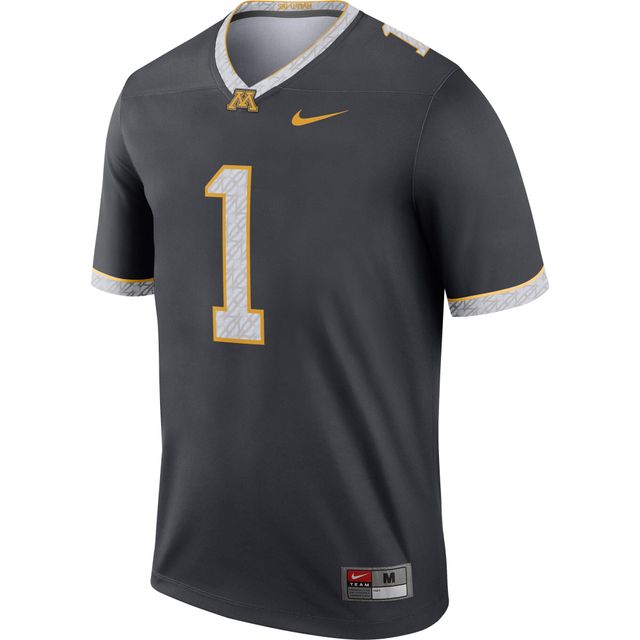 Maillot alternatif Nike gris n°1 Minnesota Golden Gophers Legend pour homme