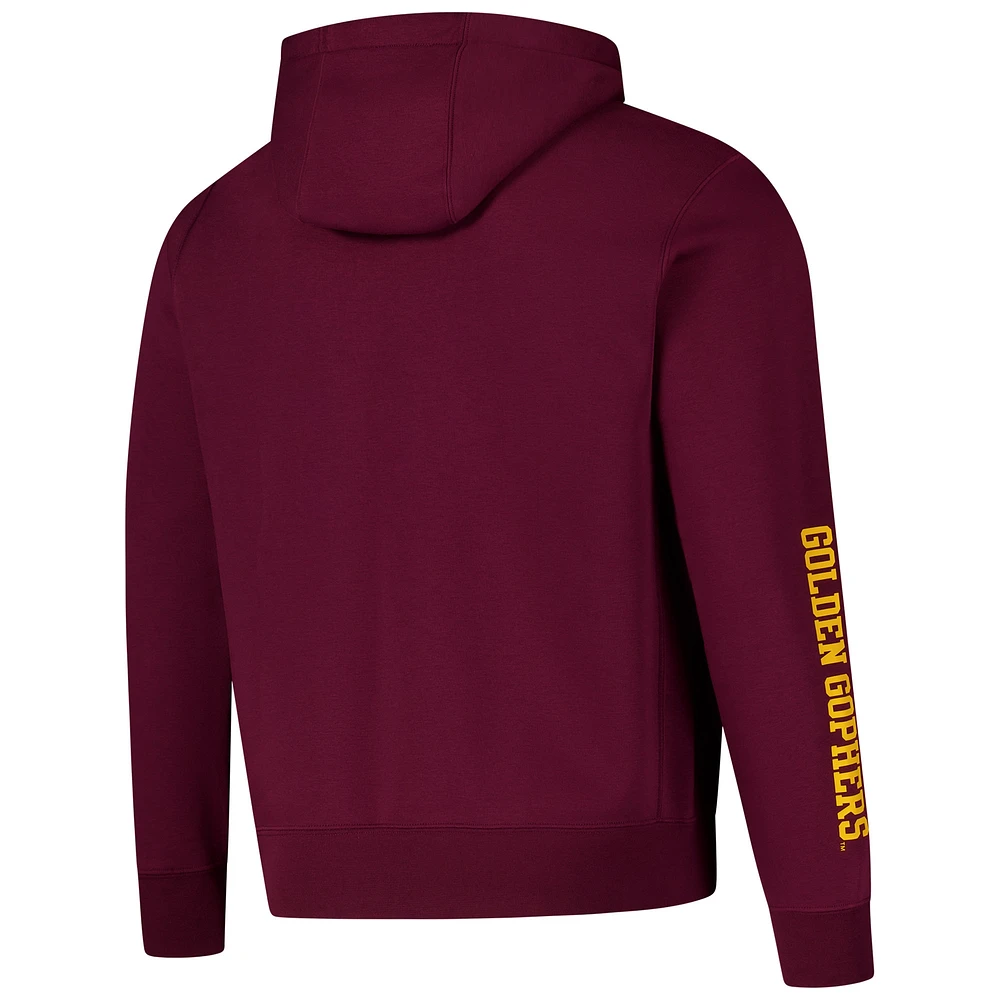 Sweat à capuche entièrement zippé Nike Maroon Minnesota Golden Gophers 2024/25 Sideline Club pour homme