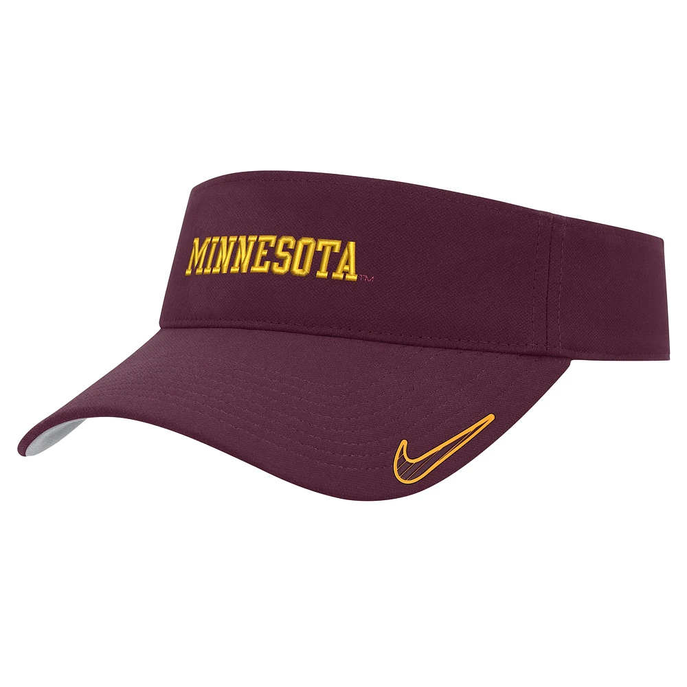 Men's Nike Maroon Minnesota Golden Gophers 2024 Sideline Ace Performance Adjustable Visor