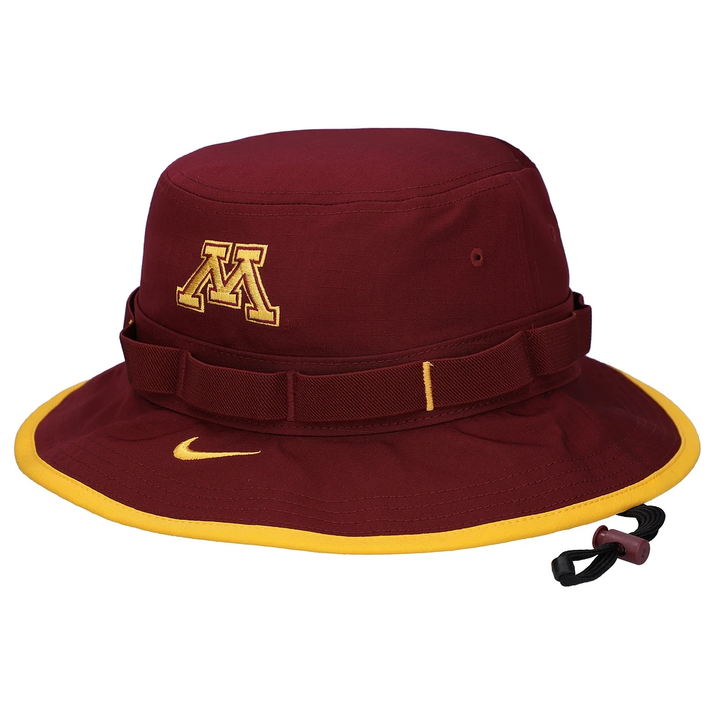 Chapeau bob Nike marron Minnesota Golden Gophers 2024 Sideline Apex Performance Boonie pour homme