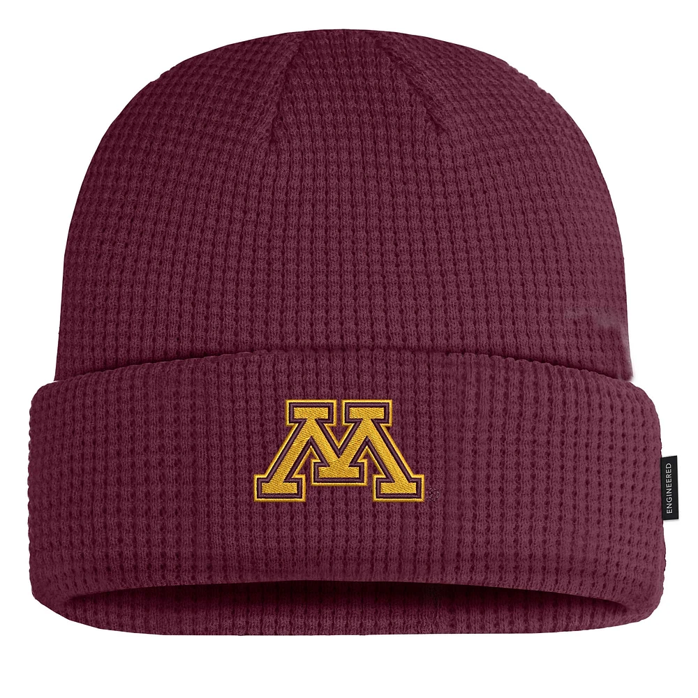 Bonnet en tricot à revers Nike Bordeaux Minnesota Golden Gophers 2024 Sideline Terra pour homme