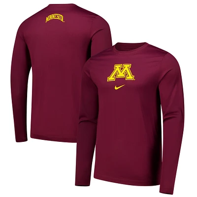 Men's Nike  Maroon Minnesota Golden Gophers Basketball Shootaround Long Sleeve T-Shirt