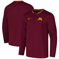 Veste à quart de zip Nike marron Minnesota Golden Gophers Coaches pour homme