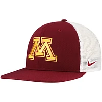 Casquette Snapback en maille pour homme Nike Bordeaux Minnesota Golden Gophers