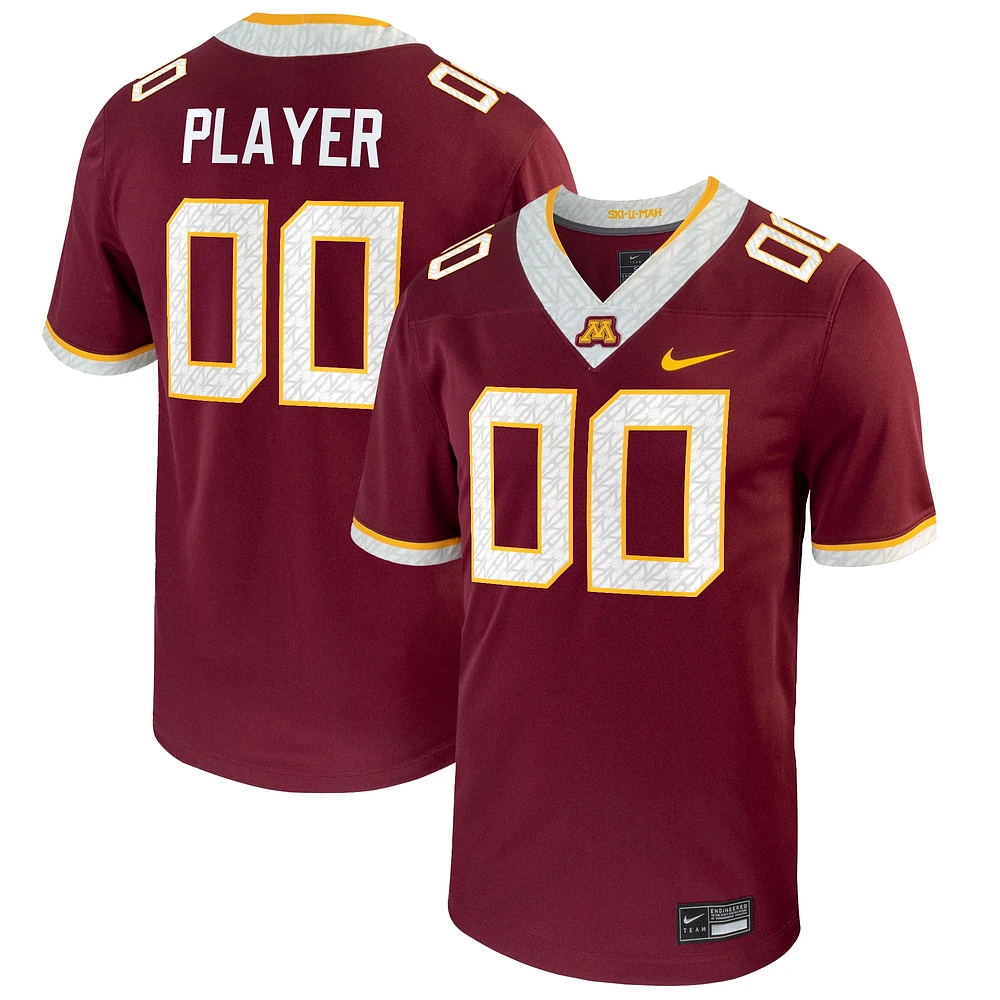 Maillot de football réplique NIL Pick-A-Player des Golden Gophers du Minnesota Nike pour homme, marron