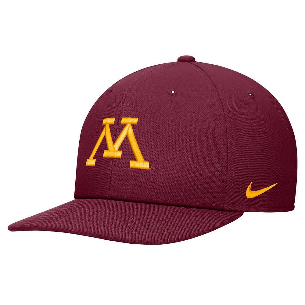 Casquette Snapback Pro Minnesota Golden Gophers Marron Nike pour homme