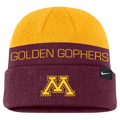 Bonnet en tricot à revers Nike Bordeaux Minnesota Golden Gophers Terra pour homme