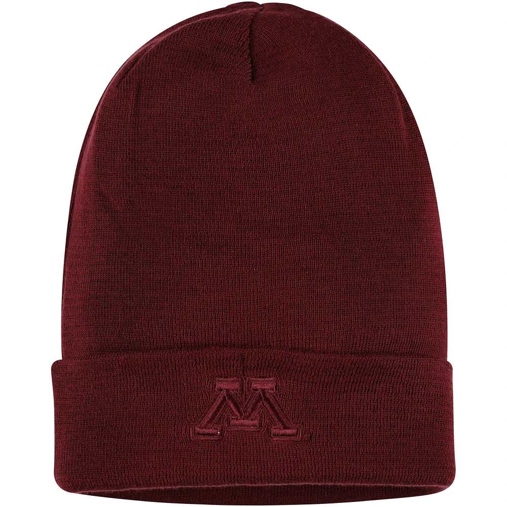 Bonnet en tricot à revers ton sur ton Nike Minnesota Golden Gophers pour homme