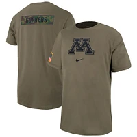 T-shirt Nike pour homme, olive, Minnesota Golden Gophers, pack militaire