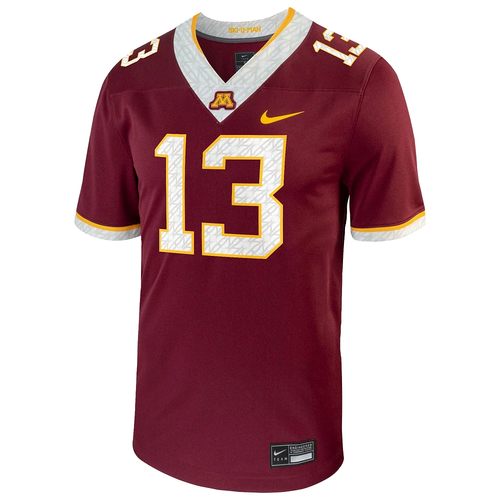 Maillot de match joueur des Golden Gophers du Minnesota Nike Rashod Bateman marron pour homme