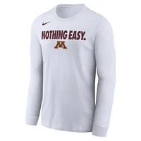 Men's Nike White Minnesota Golden Gophers 2025 On-Court Bench Long Sleeve T-Shirt