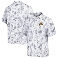 Men's Tommy Bahama Gray Minnesota Golden Gophers Sport Cabana Shores IslandZone Tri-Blend Polo