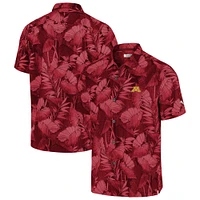 Chemise boutonnée pour homme Tommy Bahama Bordeaux Minnesota Golden Gophers Coast Nuevo Fronds