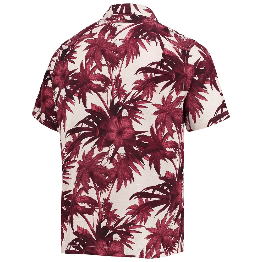 Men's Tommy Bahama Maroon Minnesota Golden Gophers Harbor Island Hibiscus Button-Up Shirt