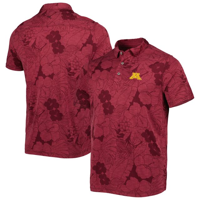 Polo Tommy Bahama marron Minnesota Golden Gophers Miramar Blooms pour homme