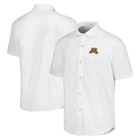 Chemise boutonnée Tommy Bahama pour hommes, Minnesota Golden Gophers, Coconut Point Palm Vista IslandZone Camp