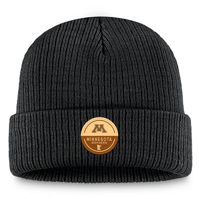 Men's Top of the World Black Minnesota Golden Gophers Uroot4 Patch Cuffed Knit Hat