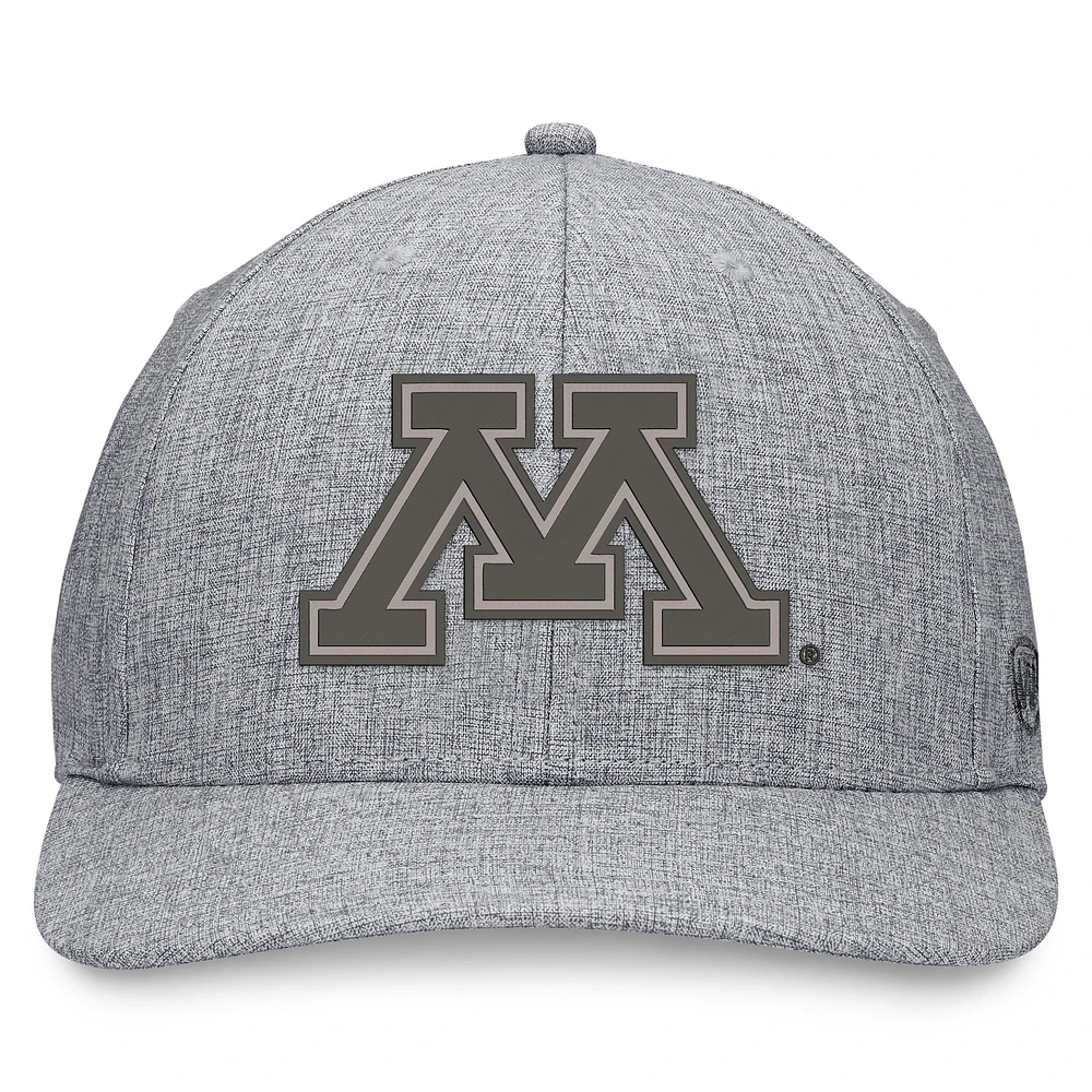 Men's Top of the World Gray Minnesota Golden Gophers Grit Flex Hat