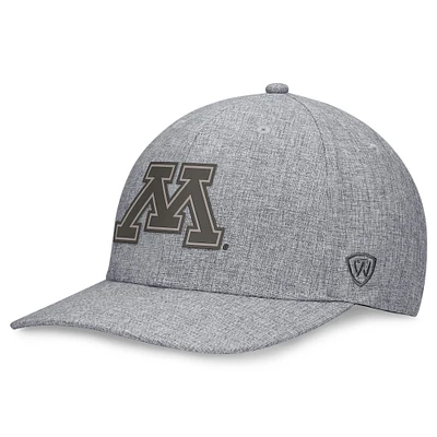 Men's Top of the World Gray Minnesota Golden Gophers Grit Flex Hat