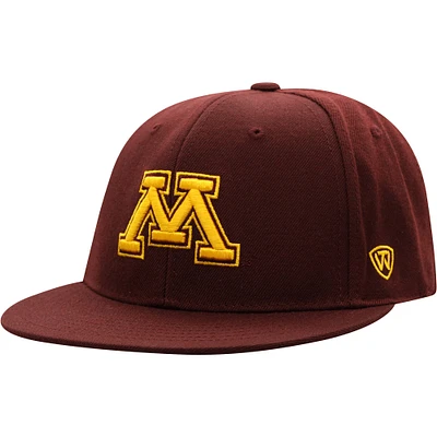 Chapeau ajusté couleur marron du Minnesota Golden Gophers Team Top of the World pour hommes