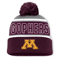 Men's Top of the World Maroon Minnesota Golden Gophers Two-Tone Cuffed Knit Hat with Pom