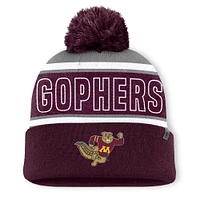 Men's Top of the World Maroon Minnesota Golden Gophers Two-Tone Cuffed Knit Hat with Pom
