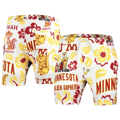 Wes & Willy White Minnesota Golden Gophers Vault Tech Maillot de bain pour homme