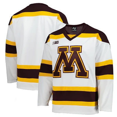 Men's  White Minnesota Golden Gophers Replica Hockey Jersey