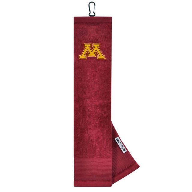 Serviette à trois plis visage et club Golden Gophers du Minnesota 16 po x 24 po