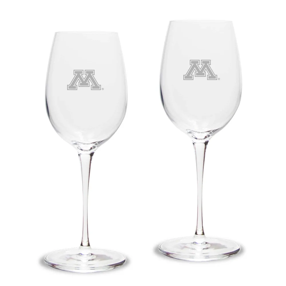 Lids Ohio Bobcats 2-Piece 16oz. Traditional White Wine Glass Set