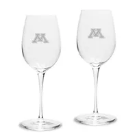 Louisville Cardinals 2-Piece 12oz. Luigi Bormioli Titanium White Wine Glass  Set