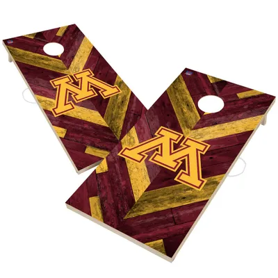 Minnesota Golden Gophers 2' x 4' Herringbone Design Cornhole Set