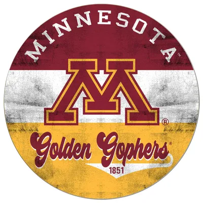Minnesota Golden Gophers 20'' x 20'' Retro Logo Circle Sign