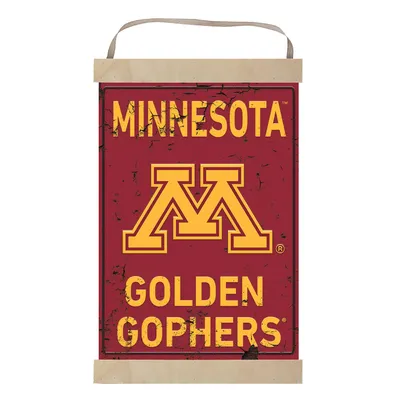 Minnesota Golden Gophers Faux Rust Banner Sign