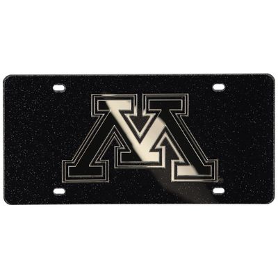 Minnesota Golden Gophers Glitter License Plate - Black