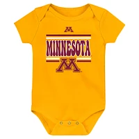 Newborn Maroon Minnesota Golden Gophers Sunday Comics 3-Pack Bodysuit Set