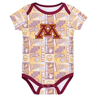 Newborn Maroon Minnesota Golden Gophers Sunday Comics 3-Pack Bodysuit Set