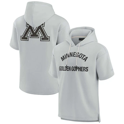 Unisex Fanatics Gray Minnesota Golden Gophers Elements Super Soft Fleece Short Sleeve Pullover Hoodie