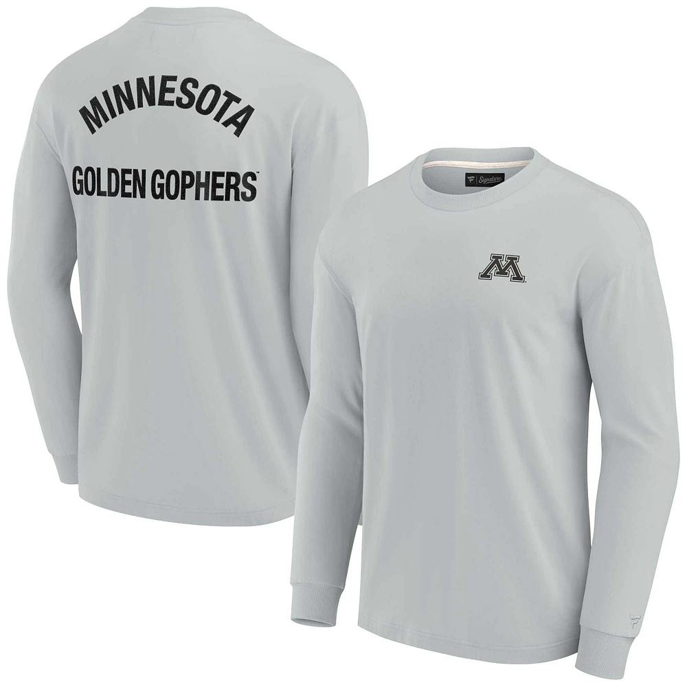 Unisex Fanatics Gray Minnesota Golden Gophers Elements Super Soft Long Sleeve T-Shirt